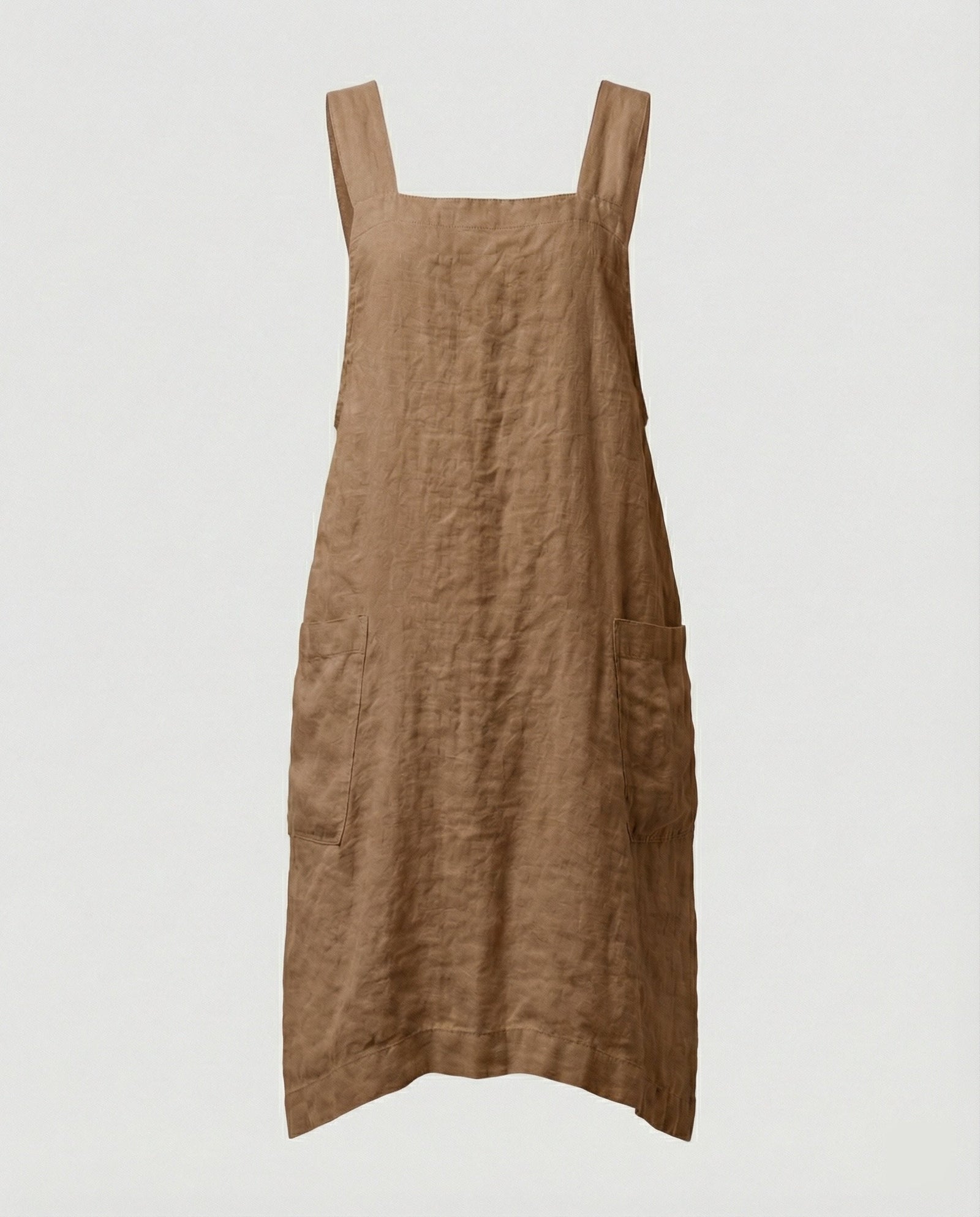 Kvinnors Förklädesklänning med Praktiska Fickor Modern Design 4
