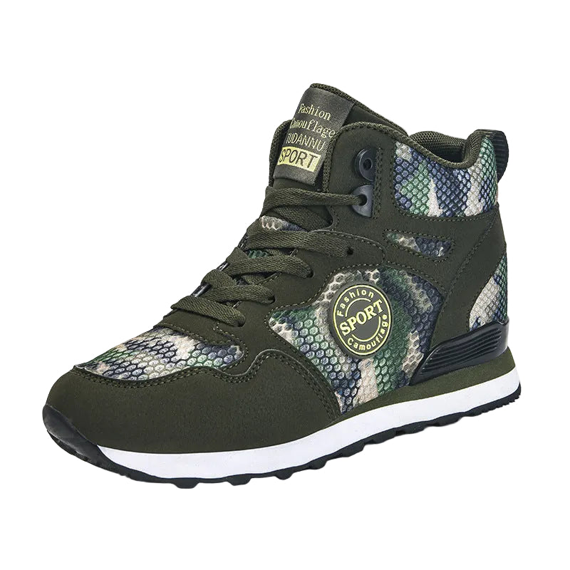 Kvinnors Höga Sneakers Kamouflagedesign Trendiga och Bekväma 0
