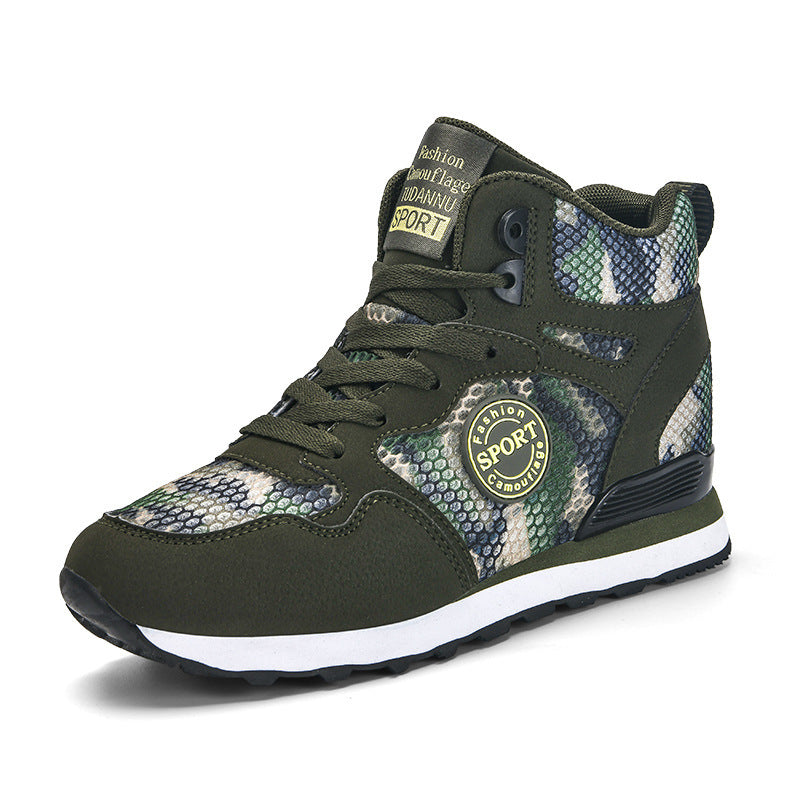 Kvinnors Höga Sneakers Kamouflagedesign Trendiga och Bekväma 5
