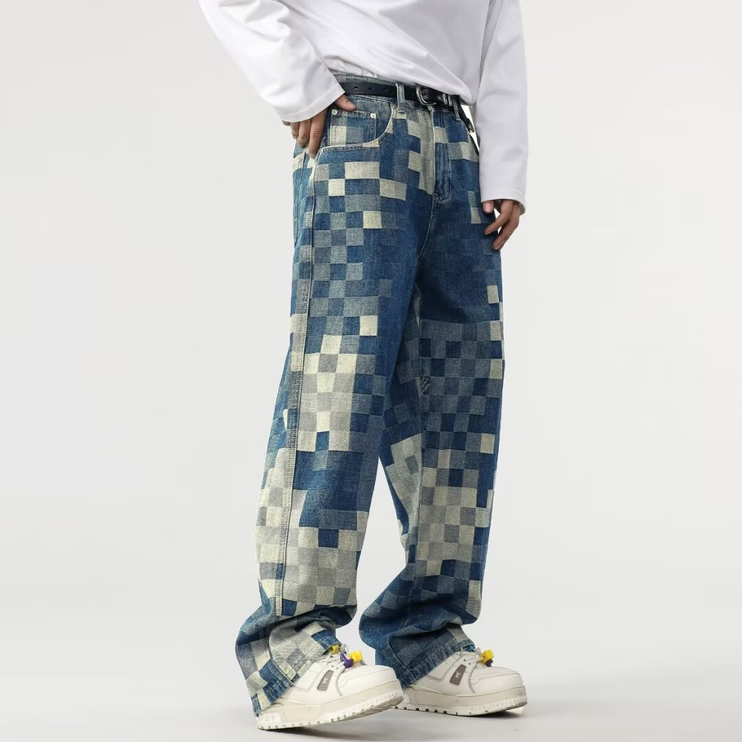 Kvinnors Jeans Patchwork Modern Stil 1