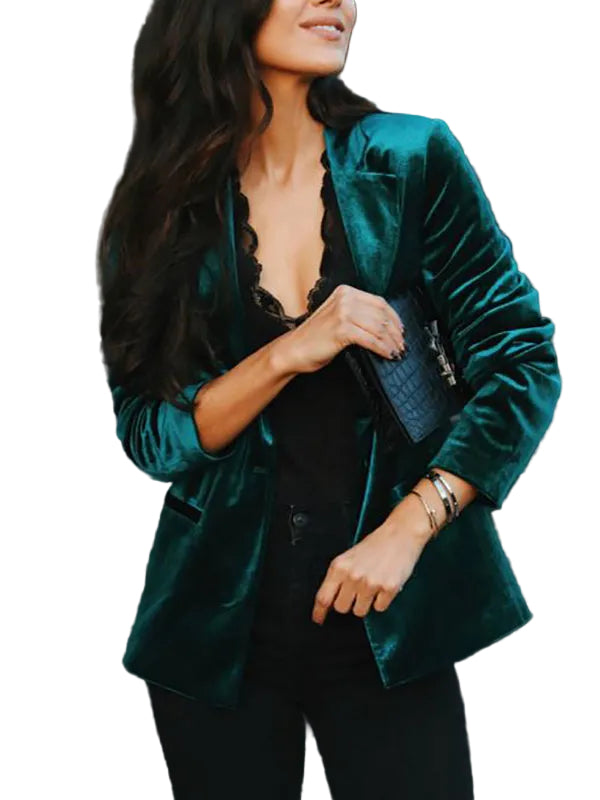 Kvinnors Kavaj med Lapelkrage 0