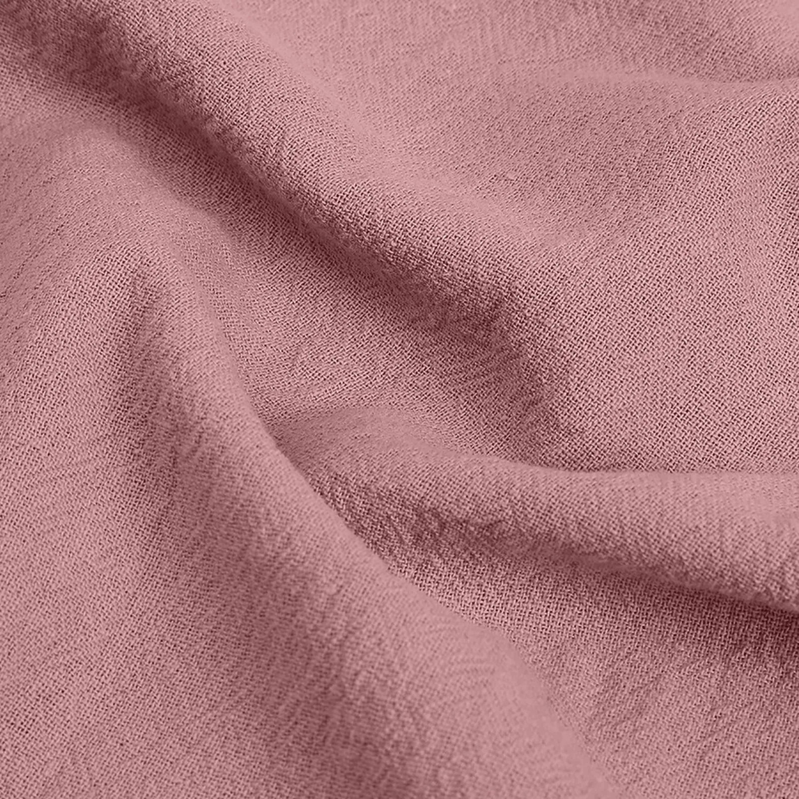 Kvinnors Långa Byxor Hög Midja Bomull Linne 4