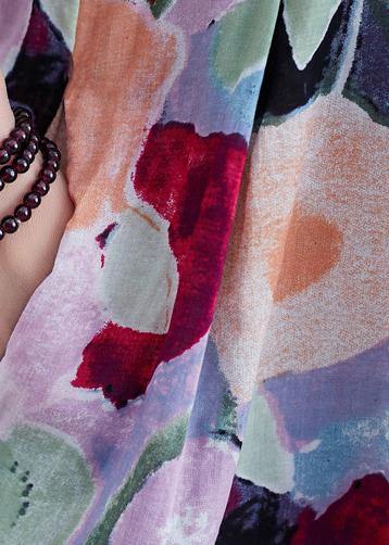 Kvinnors Maxi Klänning Bohemisk Blommig med Halvärmar 4