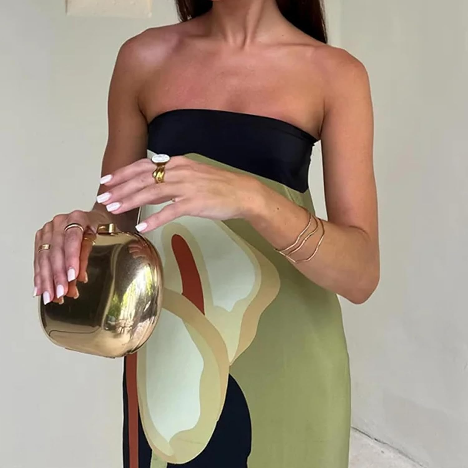 Kvinnors Maxi Klänning Flödande Design 1