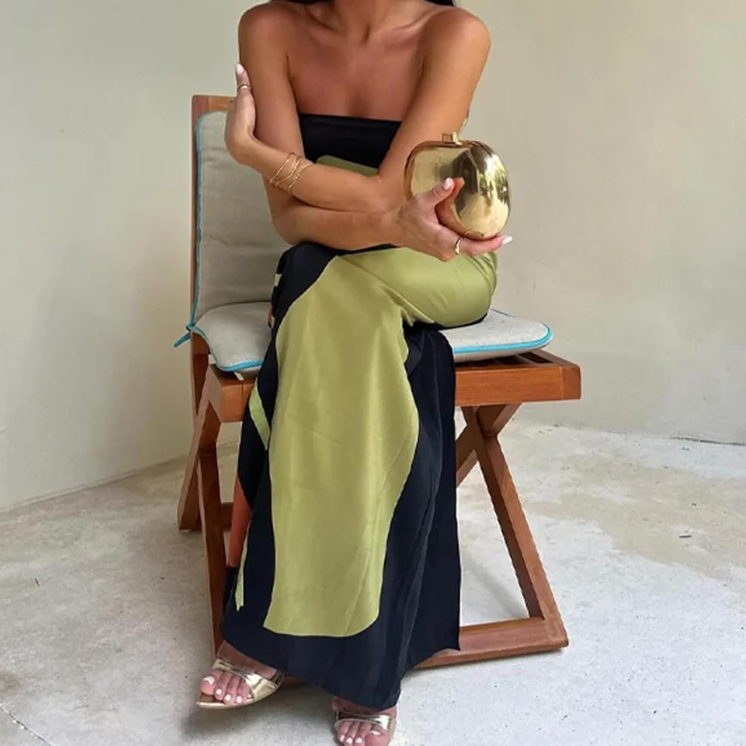 Kvinnors Maxi Klänning Flödande Design 2