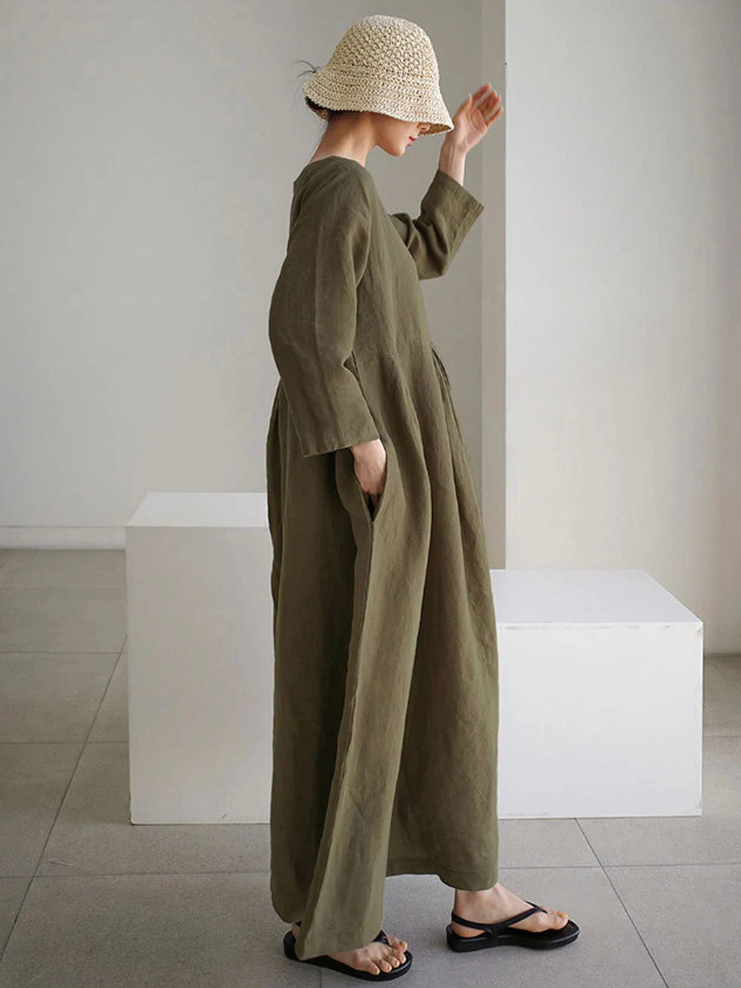 Kvinnors Maxikjol med Sidofickor 6