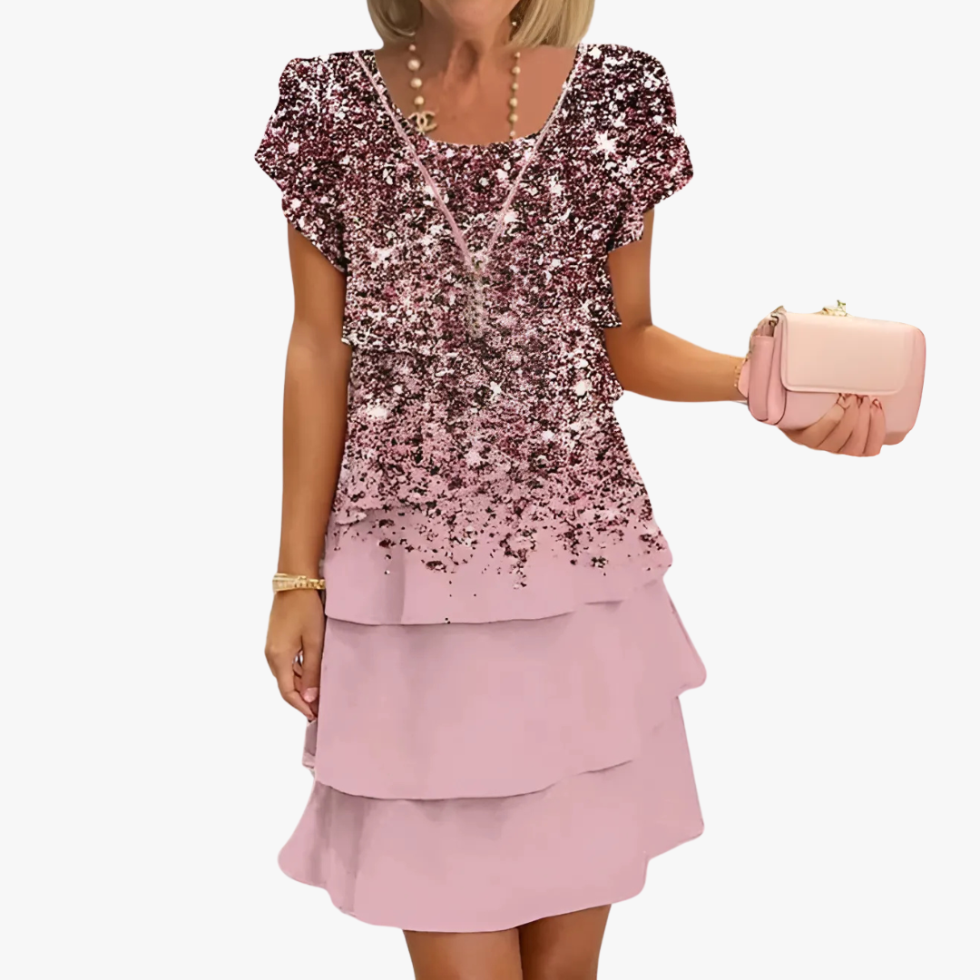 Kvinnors Maxiklänning Blommönster Flödande Design 3