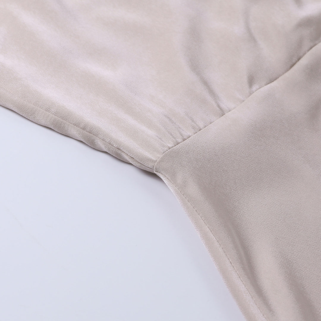 Kvinnors Midi-Klänning Hög Split Bomull 7