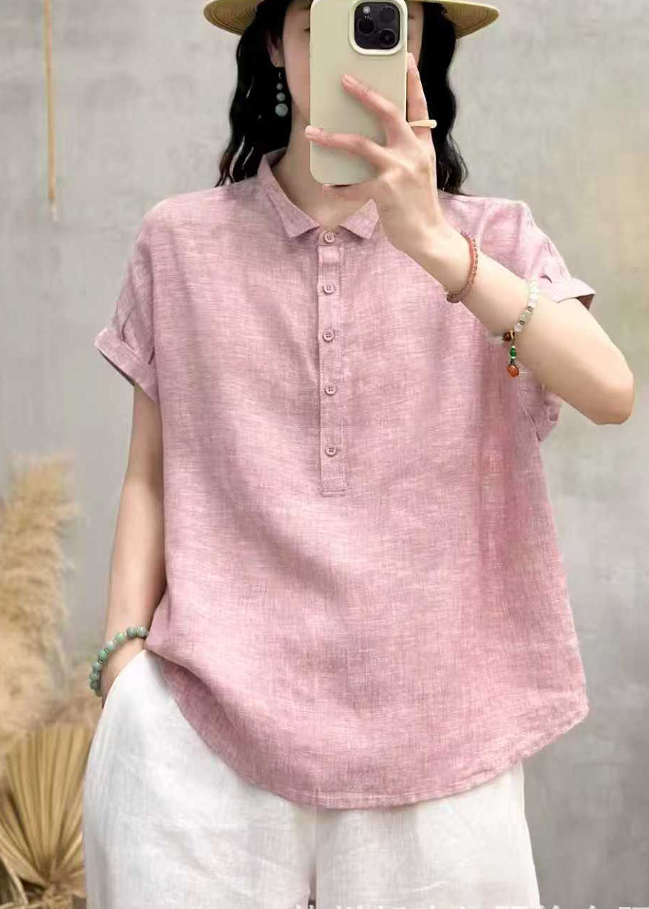 Kvinnors Oversized Blus med Peter Pan-krage 1