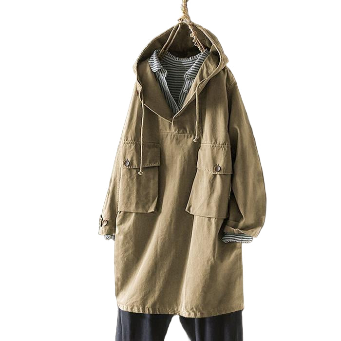 Kvinnors Oversized Huvjacka V-Ringad 0