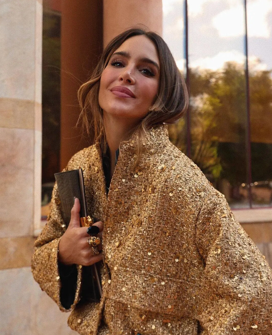 Kvinnors Paljettjacka Trendig 3