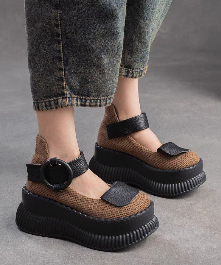 Kvinnors Plattform Loafers med Spänne 2