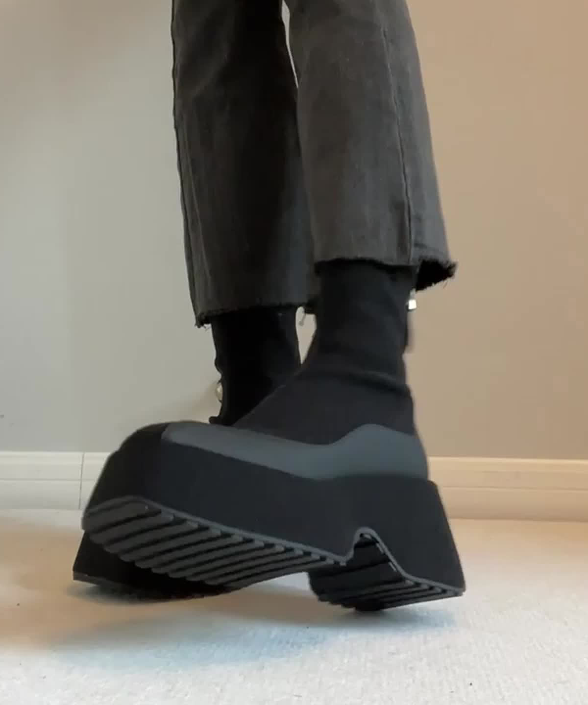 Kvinnors Plattform Stövlar med Dragkedja 3