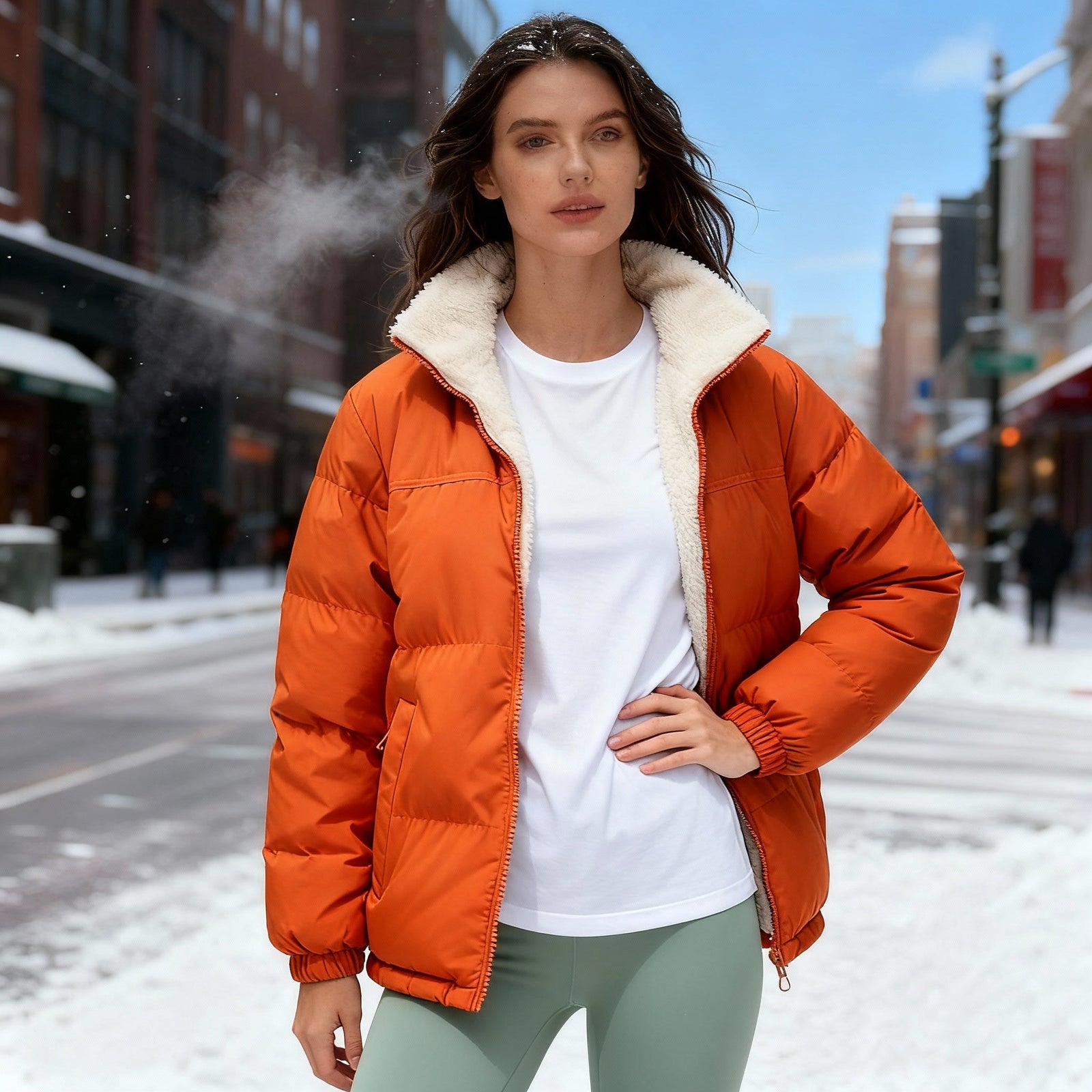 Kvinnors Quiltad Jacka Modern Design 6