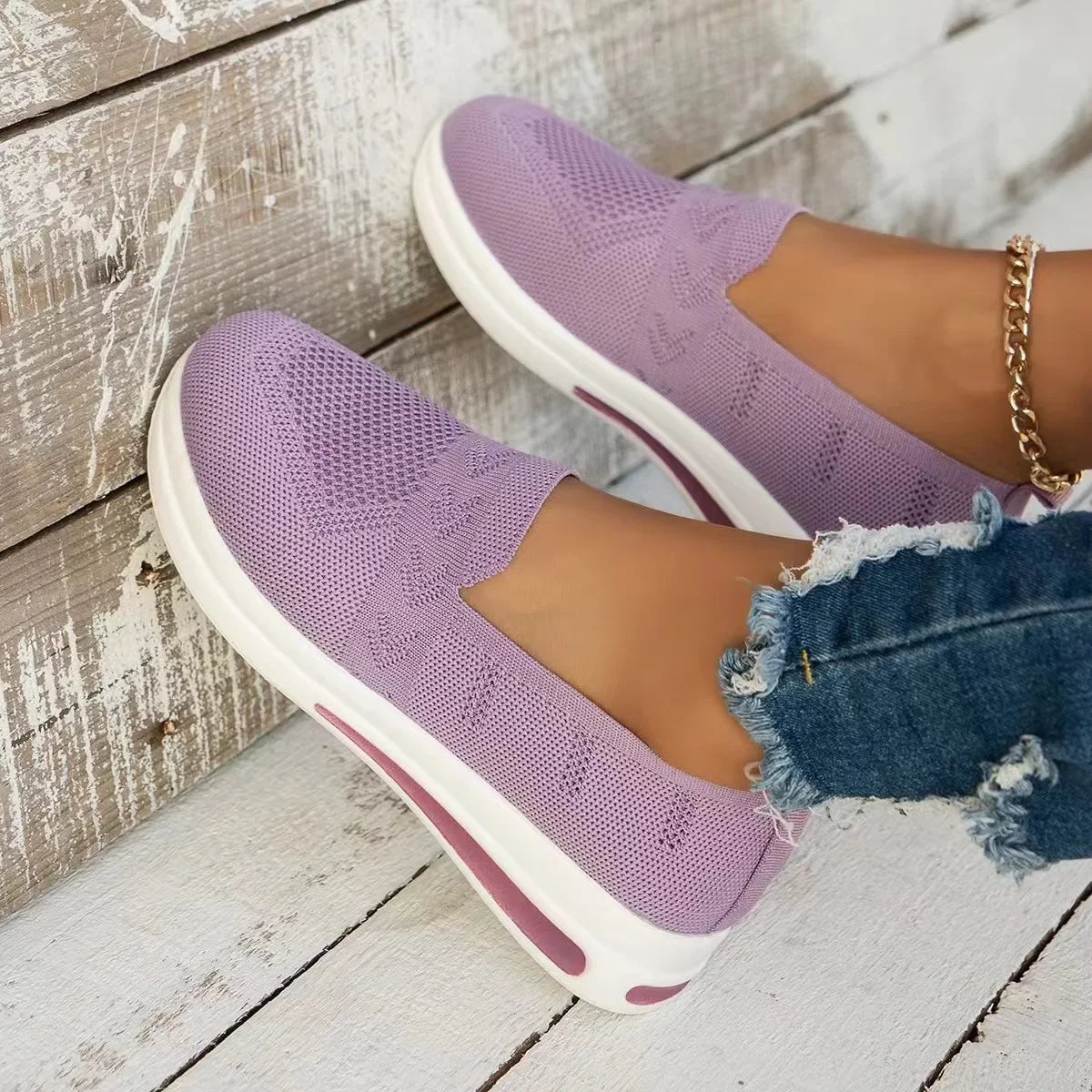 Kvinnors Sneakers Mesh Andningsbara Lätta Skor 2