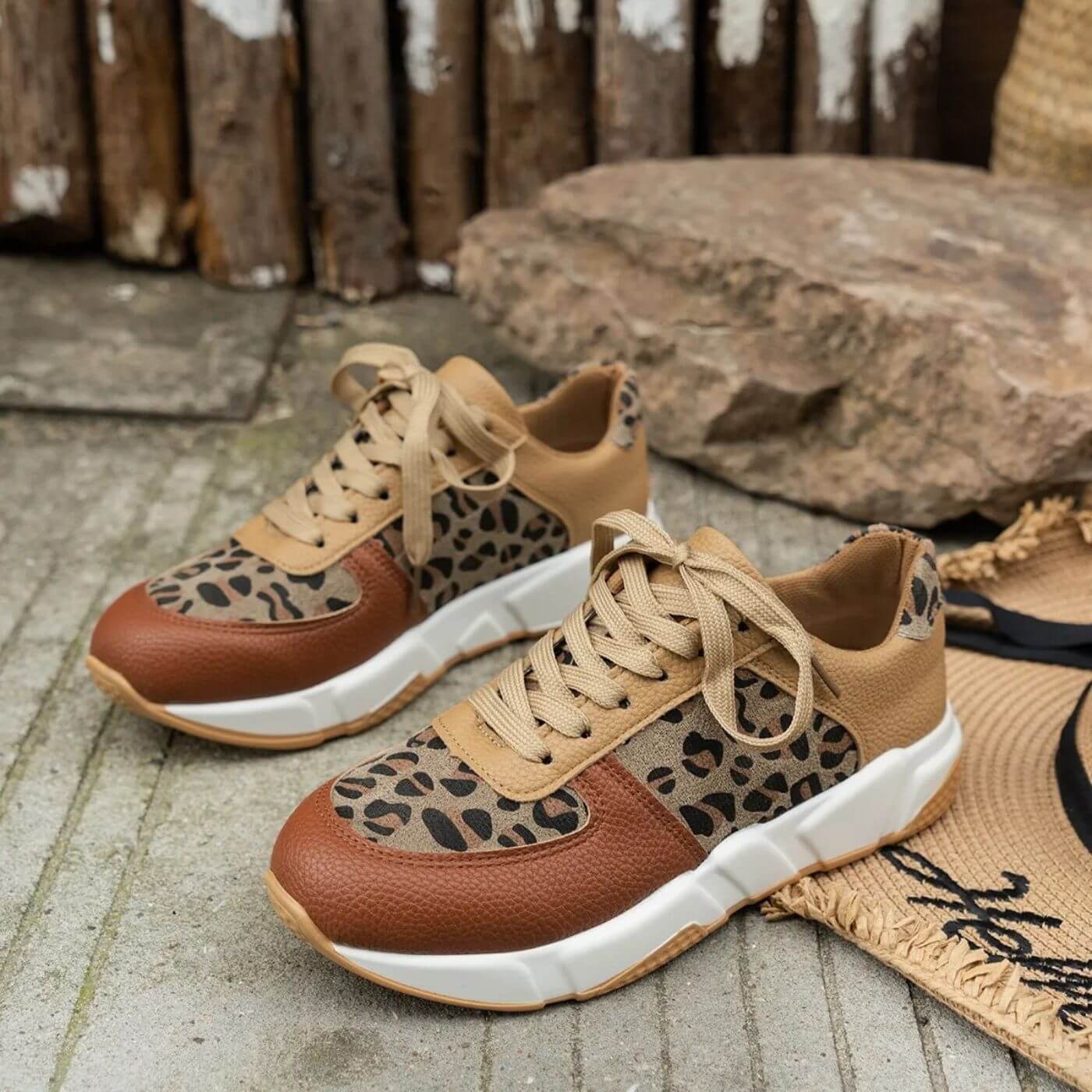 Kvinnors Sneakers med Leopardmönster 2