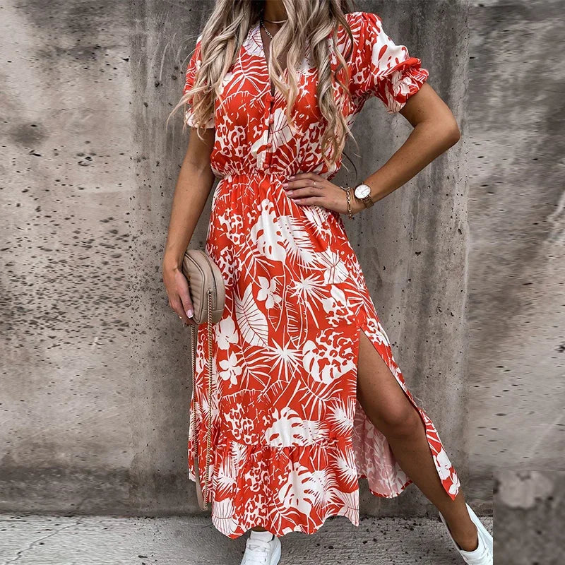 Kvinnors Sommarklänning med Blommönster 5