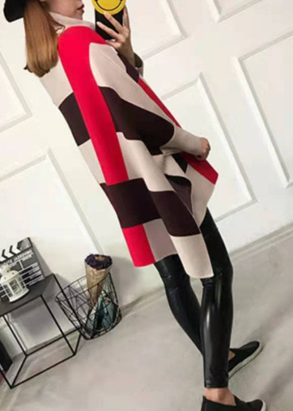 Kvinnors Stickad Blus med Fladdermusärm 4