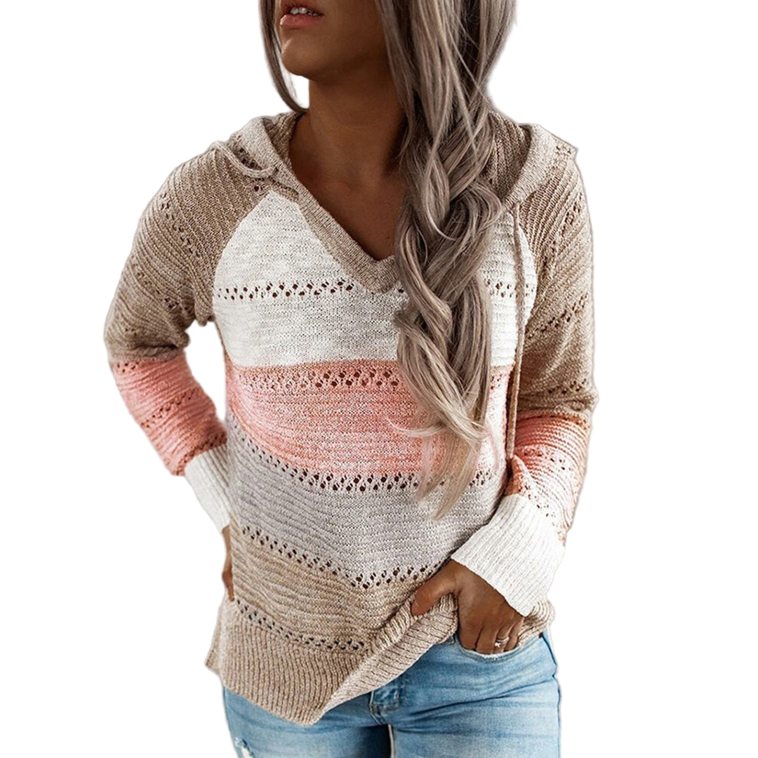 Kvinnors V-ringad Tröja Med Lös Passform 0