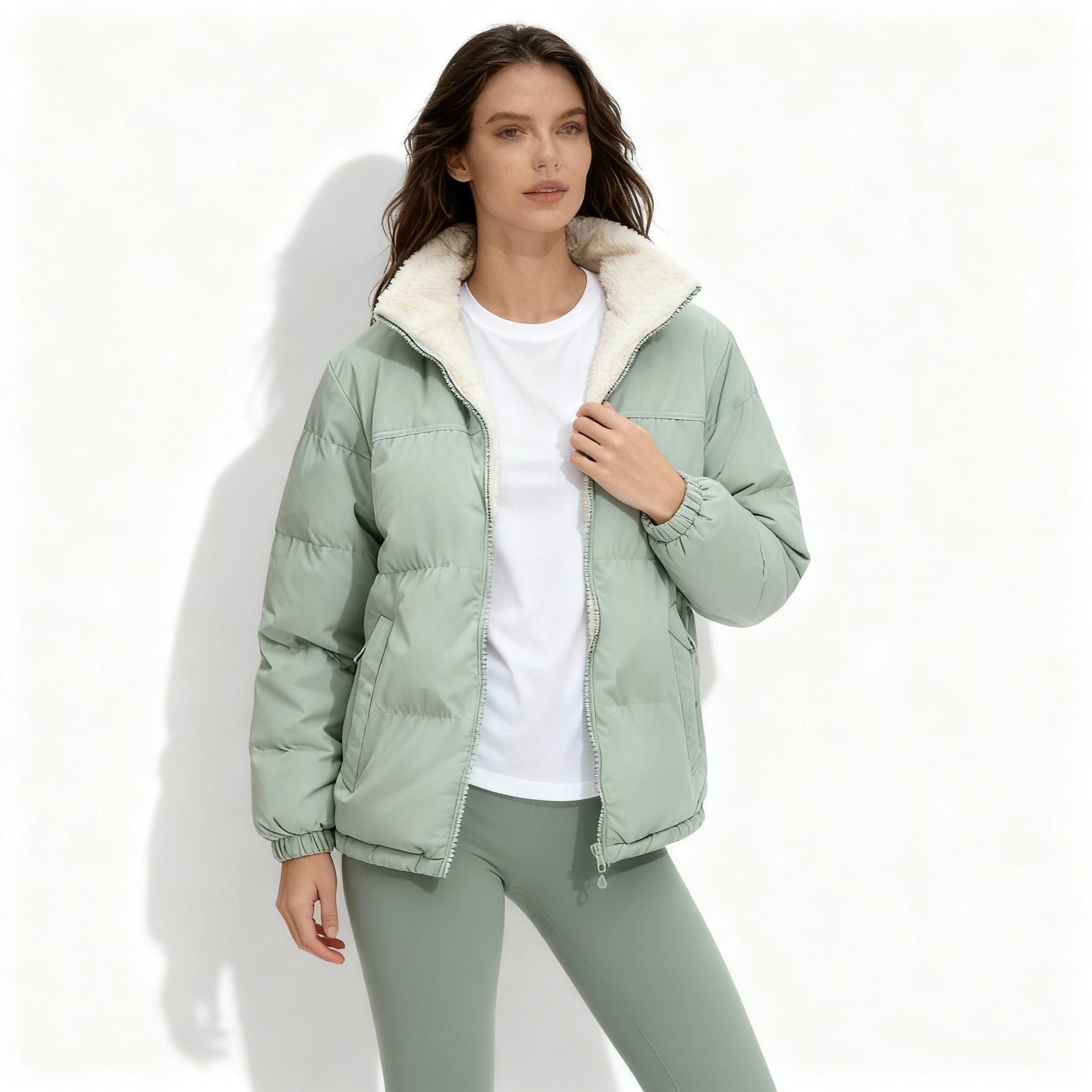 Kvinnors Vinterjacka Quiltad 4