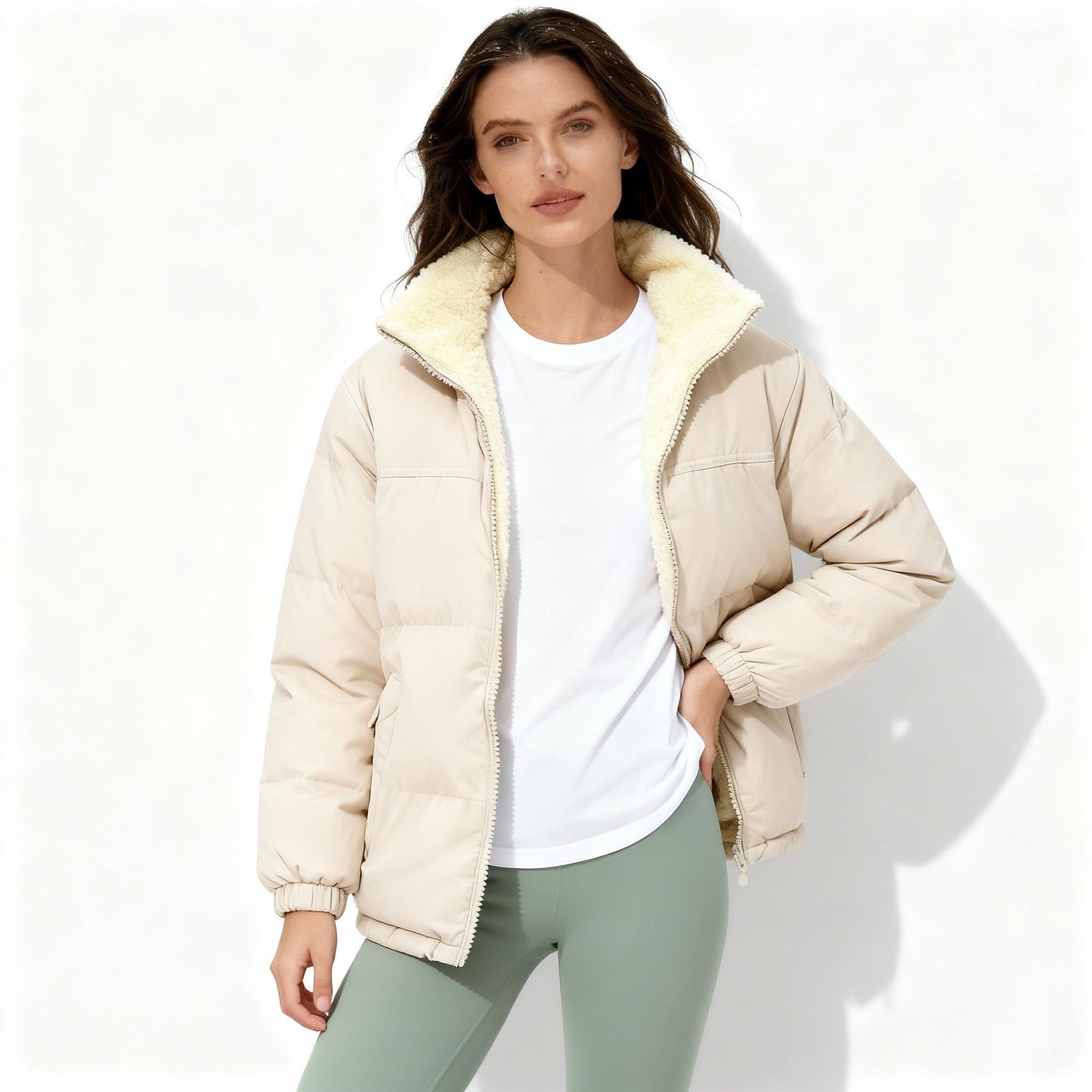 Kvinnors Vinterjacka Quiltad 5