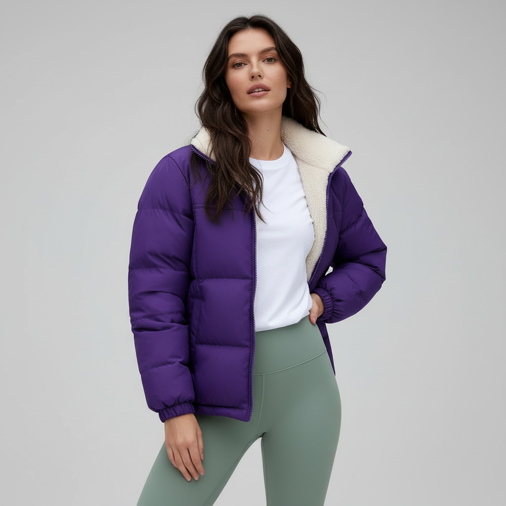 Kvinnors Vinterjacka Quiltad 8