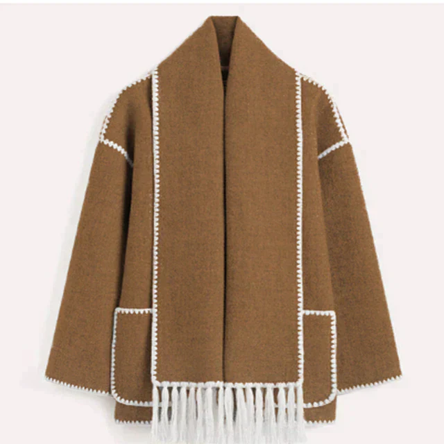 Lång Vinterjacka Dam Trendig Design med Flera Fickor och Justerbar Passform 11