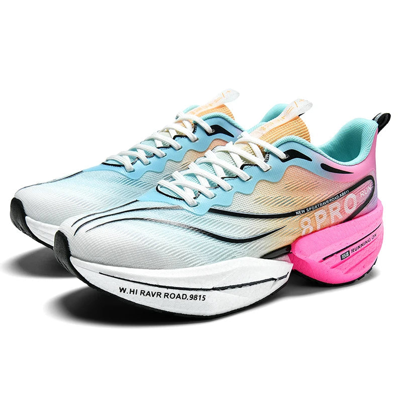 Löparskor Dam Långdistans Mesh Stötdämpande Kolfiberplatta 7