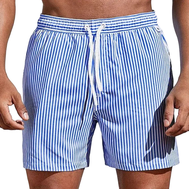 Mäns Badshorts Randiga 0