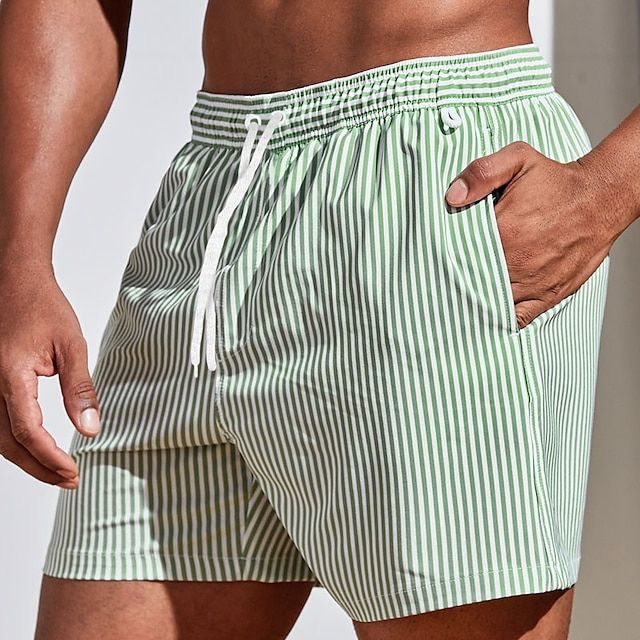 Mäns Badshorts Randiga 4