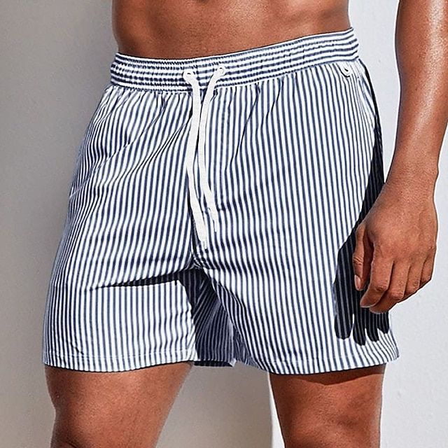 Mäns Badshorts Randiga 5