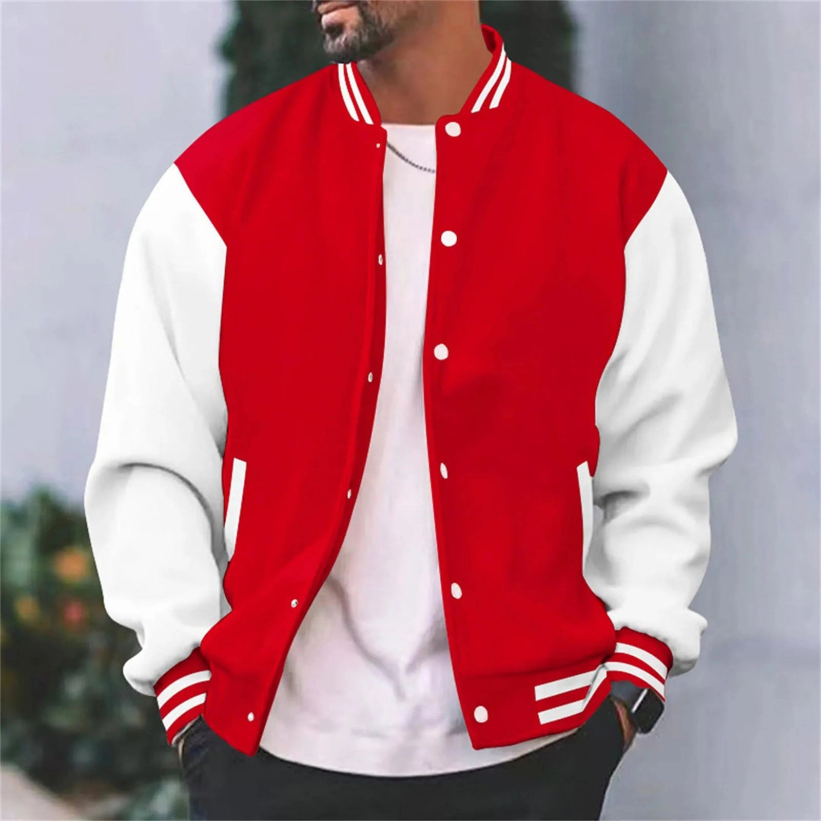 Mäns Bomberjacka Varsity Stil 4