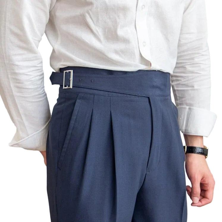 Mäns Byxor Slimmad Med Spänne Modern Stil 0