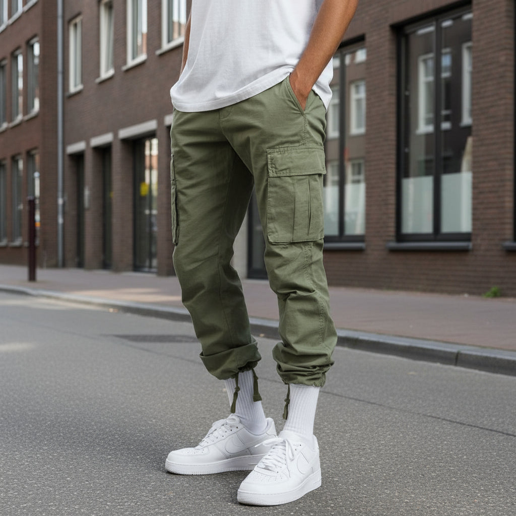 Mäns Cargobyxor Modern Stil 8