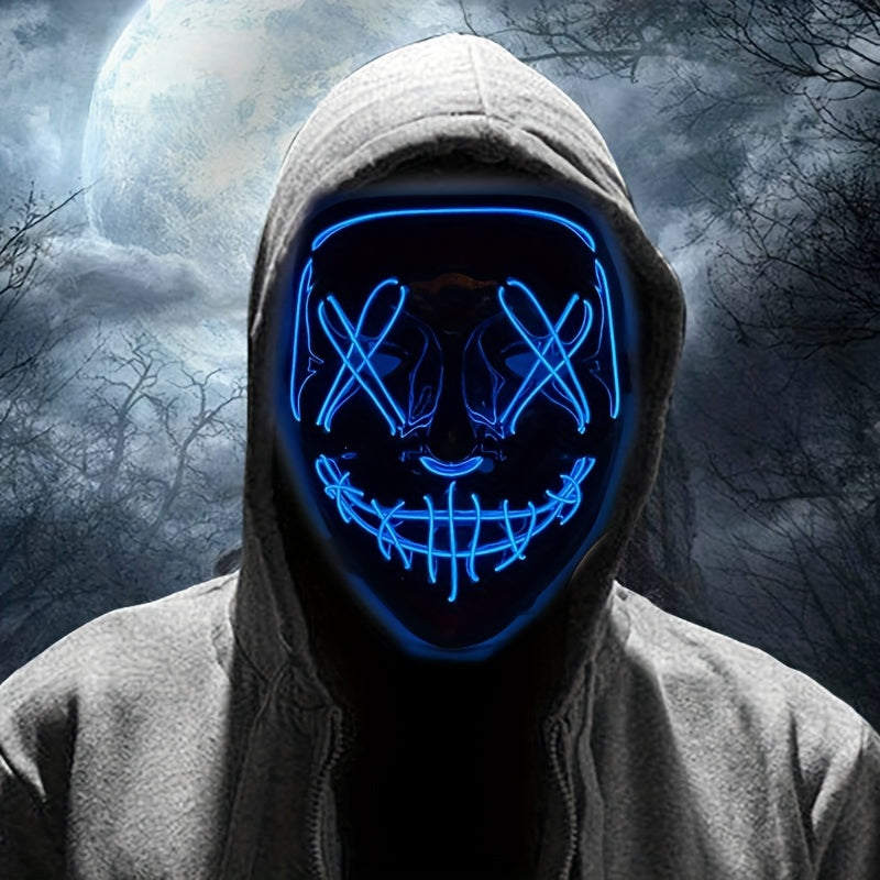 Mäns LED Halloween-mask med Anonym design 2