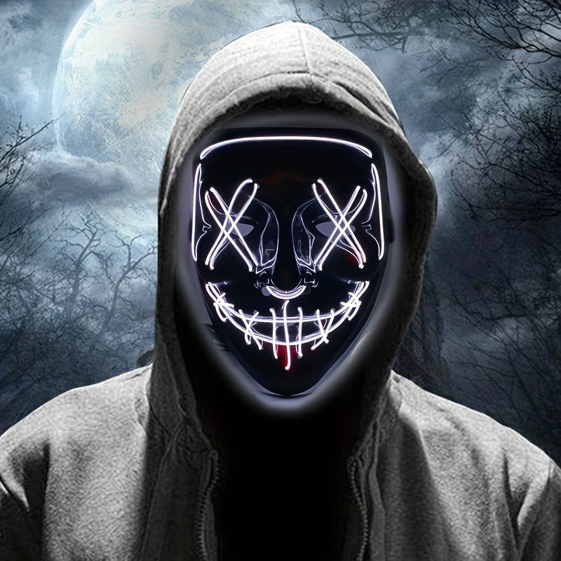 Mäns LED Halloween-mask med Anonym design 6