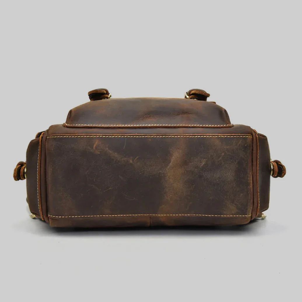 Mäns Läderryggsäck Klassisk Stil 4