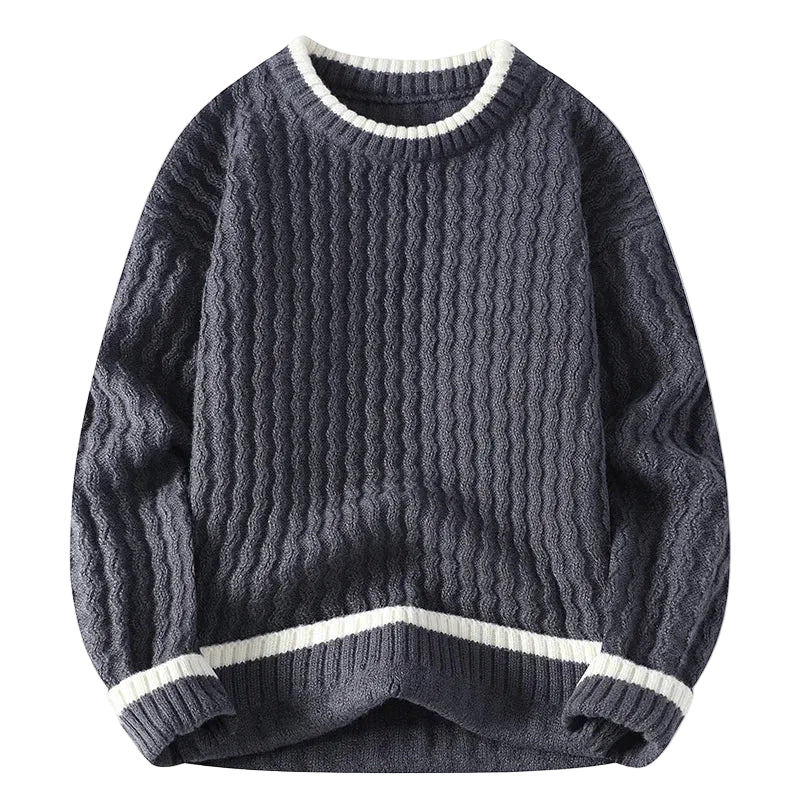 Mäns Pullover Tröja med Avslappnad Passform 0