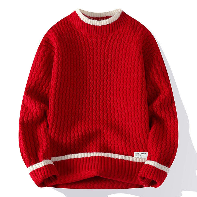 Mäns Pullover Tröja med Avslappnad Passform 3