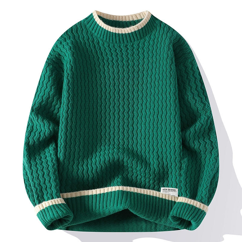 Mäns Pullover Tröja med Avslappnad Passform 4