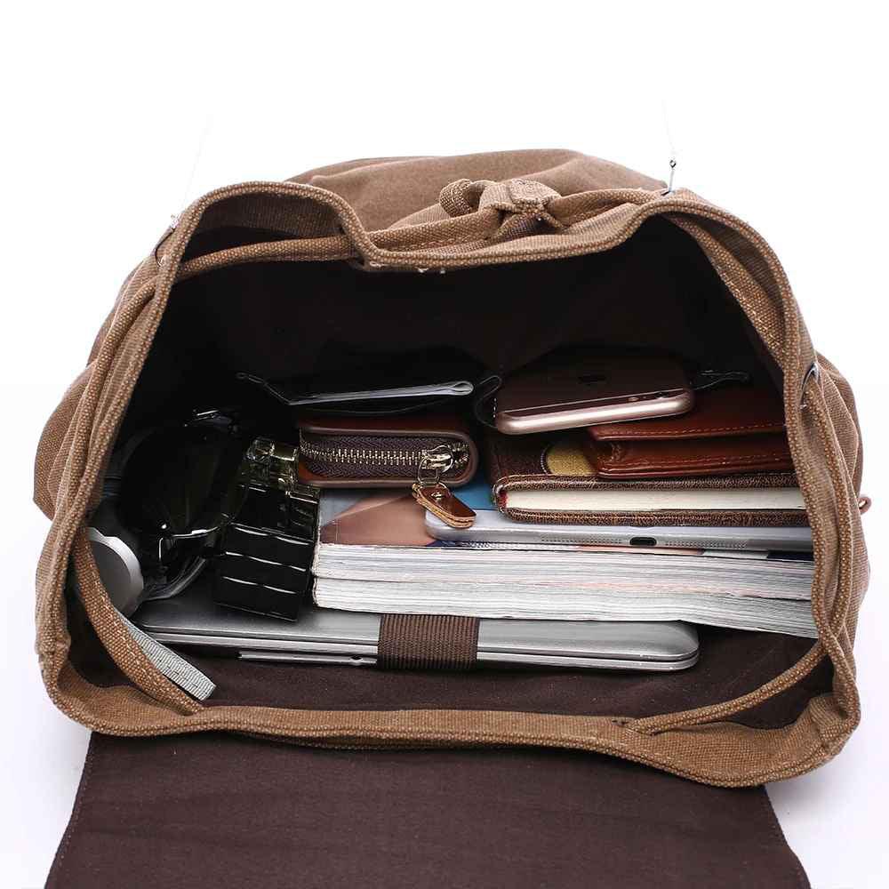 Mäns Ryggsäck med Lock och Fickor 8