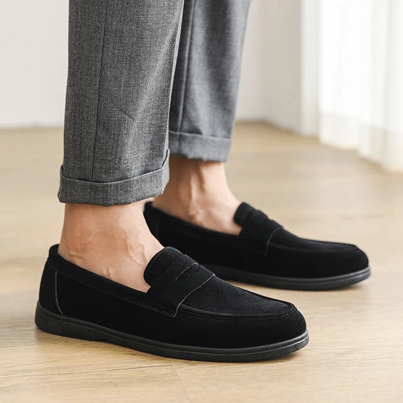 Mäns Slip On Loafers Preppy Stil 4