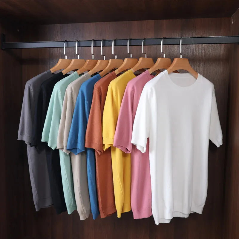 Mäns T-shirt med Rund Hals 2