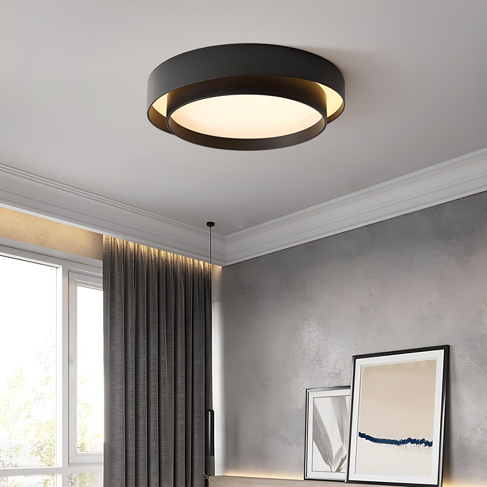 Modern ringformad LED-taklampa för sovrum och vardagsrum 8