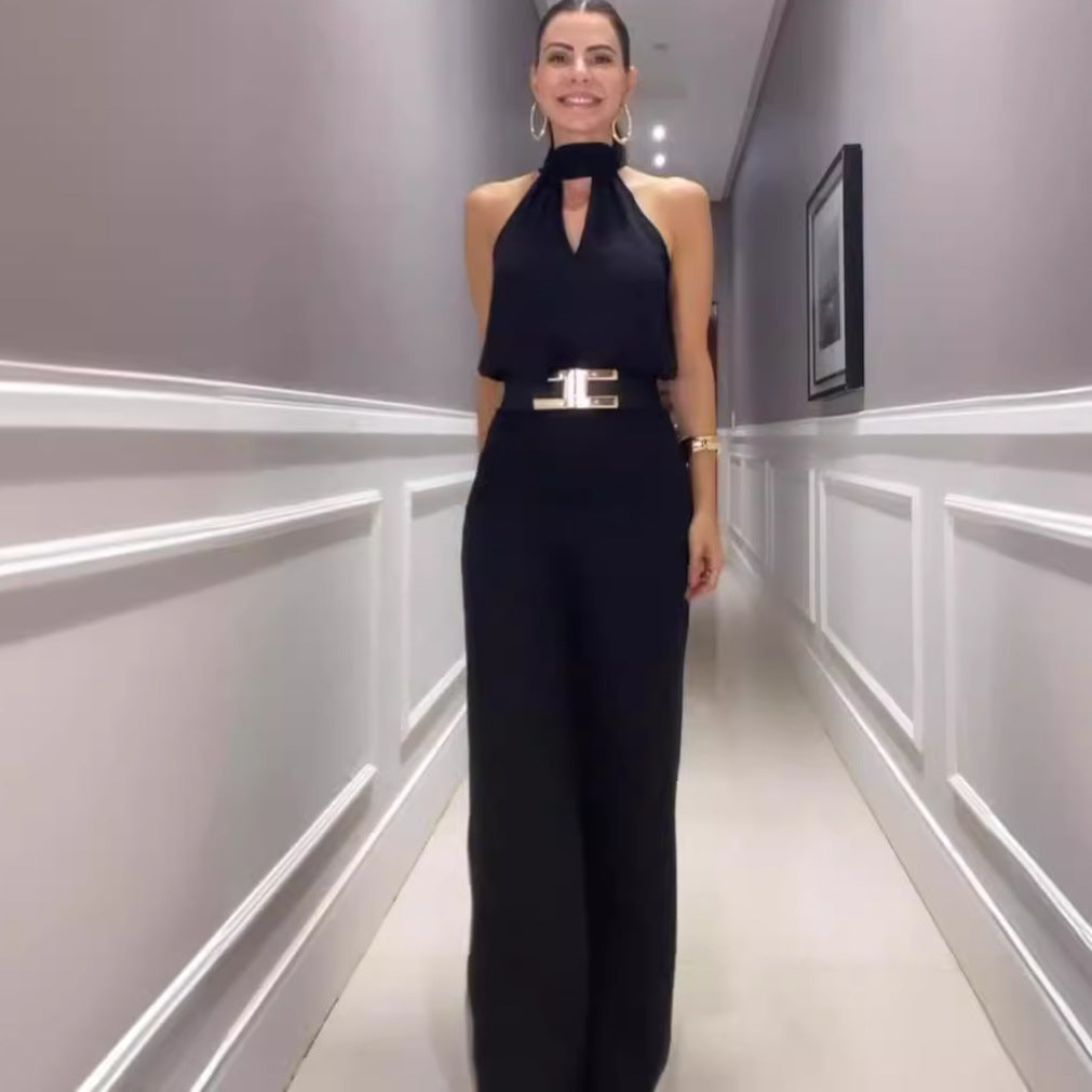 Dam Jumpsuit Sommar Ergonomisk Hållbar Polyester-1