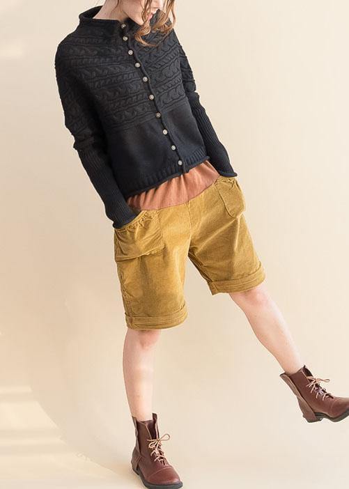 Oversized Stickad Kofta för Damer med Knappstängning 3