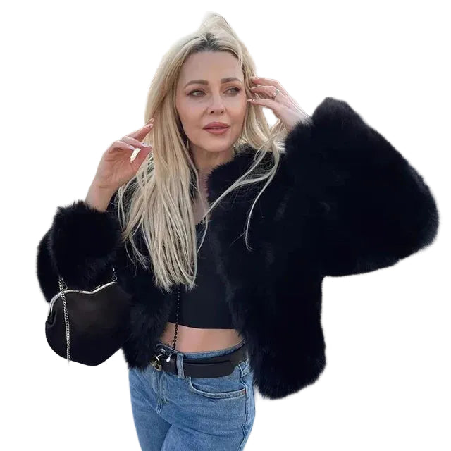 Pälsjacka Dam Vadderad Chic Stil 0