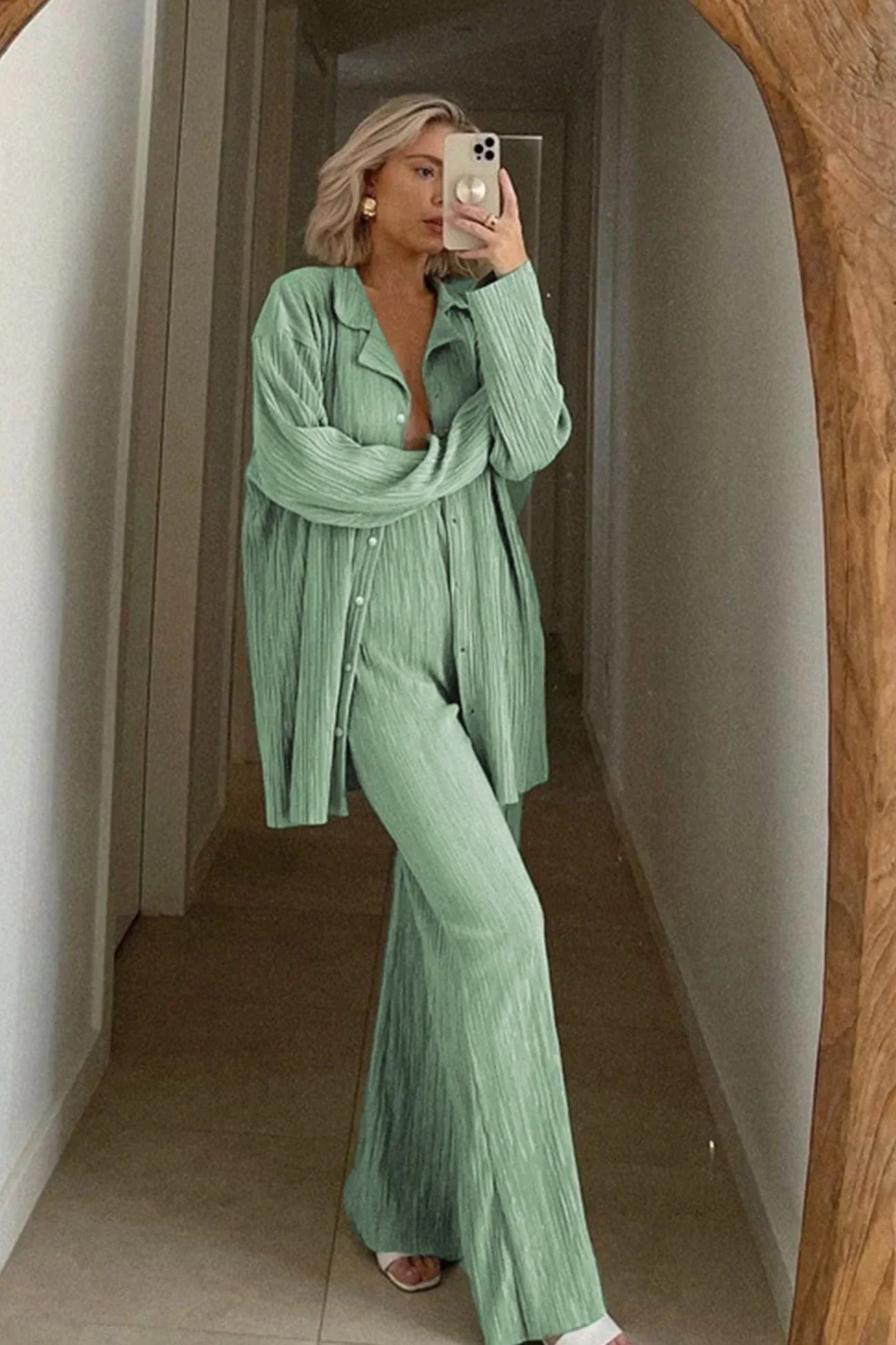 Variant image for Dam Tvådelad Sommaruppsättning Lätt Linne-1