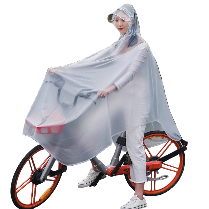 Regnponcho för Cykel och Motorcykel, Transparent, Vindskyddande 0