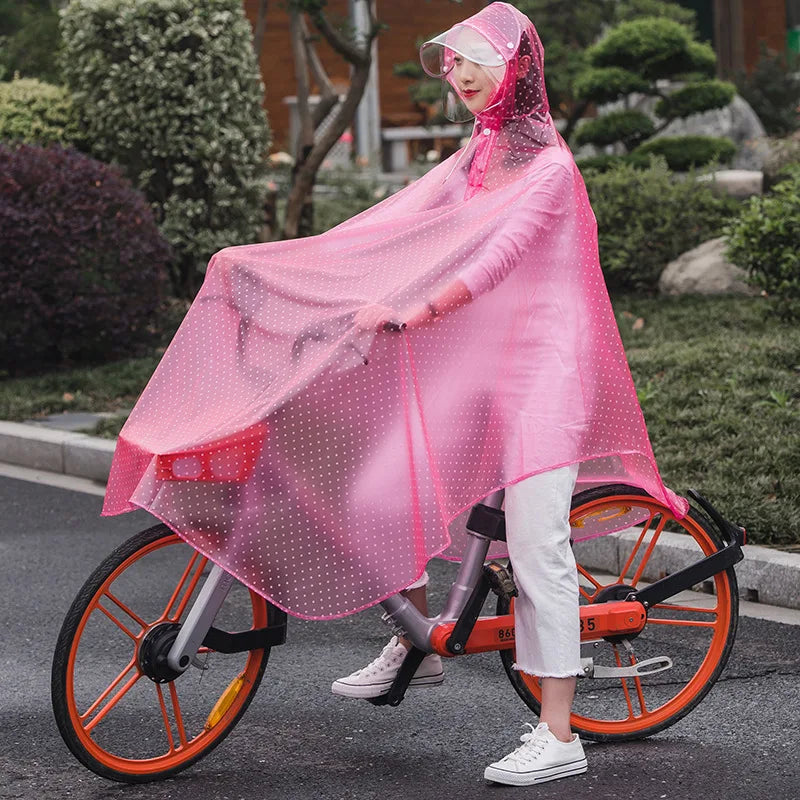 Regnponcho för Cykel och Motorcykel, Transparent, Vindskyddande 1